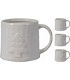 Hrnček vianočný 350ml porcelán biely mix