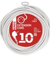 Kábel predlžovací 10m 1-zásuvka biely 1.5mm