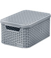 Košík s vekom Curver® STYLE S, sivý, s vekom, 19.8x29.1x14.2 cm