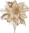 Kvet MagicHome Vianoce, poinsettia, šampanský, 9,5cm 13cm