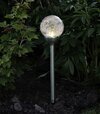 Lampa Strend Pro Garden, 12x44 cm, solárna, 1xLED farebná a teplá biela, AA, inox+sklo