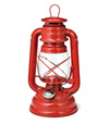 Lampáš kovovový petrolej červený 25cm