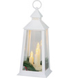 Lampáš MagicHome Vianoce plast biely 3xLED žltá 14x14x35cm 3xAAA
