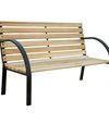 Lavička záhradná drevená EVERILD, 123x54x77cm