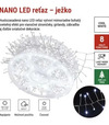 LED nano reťaz na cievke strieborný 19,2m studená biela časovač