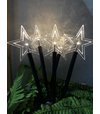 MagicHome Reťaz 5 Star, LED, teplá biela, časovač, 3xAA, IP44, exteriér