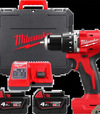 Milwaukee Aku príklepová vŕtačka M18 BLPDRC-402C 2x4.0Ah