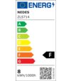 NEDES LED Žiarovka 8W/C37/E14/2835/3000K-ZLS714