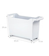 Organizér plastový 17x45x29cm biely s kolieskami