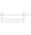 RAVAK Chrome CR 320.00 držiak dvojitý na uterák , 66 cm X07P193