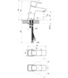 RAVAK Umývadlová stojanková batéria TD 012 00 výška 140mm, chróm X070064