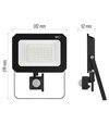 Reflektor Led Simpo čierna 5000lm 50W s pohybovým čidlom neutrálna biela