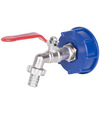 Sada ventil 3/4` (Zn redukcia 1`) + plastová redukcia 60 mm + výpust 1/2` na IBC nádrž