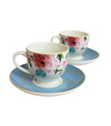 Šálky porcelánové s podšálkami summer 2ks
