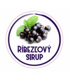 Samolepka na fľašu RÍBEZĽOVÝ SIRUP domáci 12ks etikiet