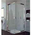 SanSwiss VALEA rohový sprchovací kút 90x90x190cm s dvojdielnymi posúvnymi dvermi, aluchróm / číre sklo