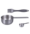 Set na podlievanie 2ks 27x12x6,5cm, miska+štetec/BBQ