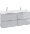 Skrinka Como D60 pod umývadlo 59.9x50x45.8cm svetlosivá lesklá
