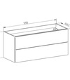 Skrinka kúpelňová Aira 1208x528x465mm dub Kronberg CN723S
