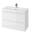 Skrinka Moduo s umývadlom slim 80x57x38cm biela s 2 zásuvkami S801-225-DSM set979