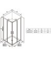 Sprchovací kút Blix Slim BLSRV2 BLSRV2 80, lesk+transparent