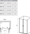 Sprchové dvere dvojdielne CSDL2 110, lesk+transparent