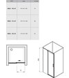 Sprchové dvere dvojdielne MSD2 120 P, lesk+transparent