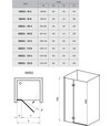 Sprchové dvere dvojdielne SMSD2 110 B-L, lesk/chróm+transparent