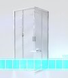 Sprchové dvere posuvné dvojdielne BLDP2 110, lesk+transparent