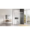 Sprchové dvere s pevnou stenou MSDPS 100x80 L, satin+transparent