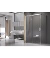 Sprchové dvere s pevnou stenou MSDPS 100x80 L, satin+transparent