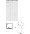Sprchové dvere s pevnou stenou MSDPS 120x90 P, lesk+transparent