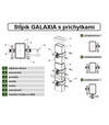 Stĺpik Galaxia 60x40x1.50x2800 ZN+PVC7016