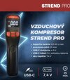 Strend Pro K25 Kompresor ručný 150 psi 10 bar LED svetlo akumulátorová pumpička