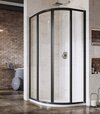 Štvrťkruhový sprchový kút štvordielny SKCP4 80x80 195, biela+pearl