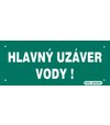 Tabuľka plastová Hlavný uzáver vody 210x87mm