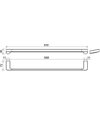 TD 310.20BL Držiak uterákov 630 mm, čierna