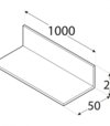 Uholník nerovnoramenný PKN 8 50x25x1000x2mm
