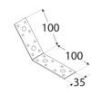 Uholník rovnoramenný 135° KLR4 100x100x35x2,5mm