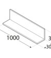 Uholník rovnoramenný PKR 7 30x30x1000x2mm