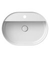 Umývadlo Ceramic Slim Shelf O 55, s otvorom pre batériu, s prepadom, biela