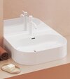 Umývadlo Ceramic Slim Wall O 55, s otvorom pre batériu, s prepadom, biela