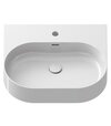 Umývadlo Ceramic Slim Wall O 55, s otvorom pre batériu, s prepadom, biela