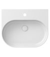 Umývadlo Ceramic Slim Wall O 55, s otvorom pre batériu, s prepadom, biela