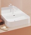 Umývadlo Ceramic Slim Wall R 55, s otvorom pre batériu, s prepadom, biela