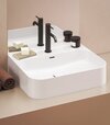 Umývadlo Ceramic Slim Wall R 55, s otvorom pre batériu, s prepadom, biela