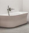 Vaňa Ypsilon Wall 178x86, voľne stojaca, Smoke Grey/biela, krytka prepadu a odtoku biela
