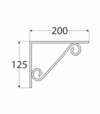 Velano Konzola dekoratívna jednoduchá biela WOP200 200x125mm