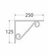 Velano Konzola dekoratívna jednoduchá biela WOP250 250x125mm