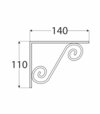 Velano Konzola kovaná WOZ140HB 140x110mm gradovaná strieborná